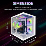 Suevery Gaming PC Desktop, AMD Ryzen 5 5500, Radeon RX 6500XT 4GB, 1TB