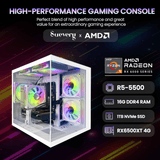 Suevery Gaming PC Desktop, AMD Ryzen 5 5500, Radeon RX 6500XT 4GB, 1TB